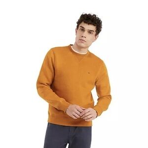 Y2K Tommy Hilfiger Retro Crew Neck Sweater Burnt Orange Size L, NWOT